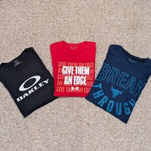 Lot of (3) Oakley-Under Armour Athletic/T-Shirts, Men's XXL
